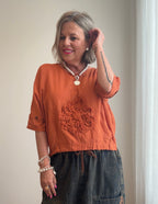 Flower Poncho Top