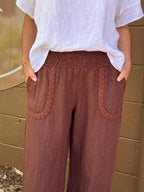 Ricamo Linen Pant