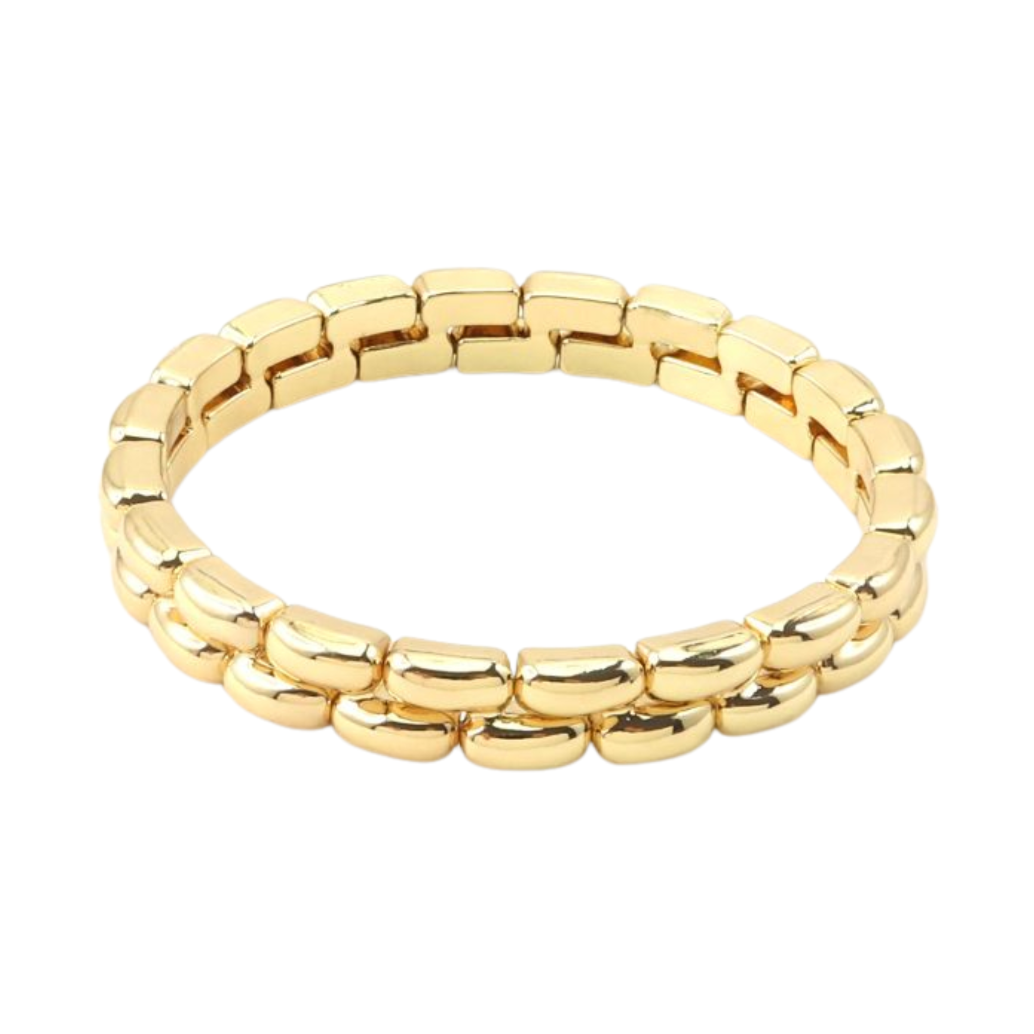 Gold Double Track Bracelet