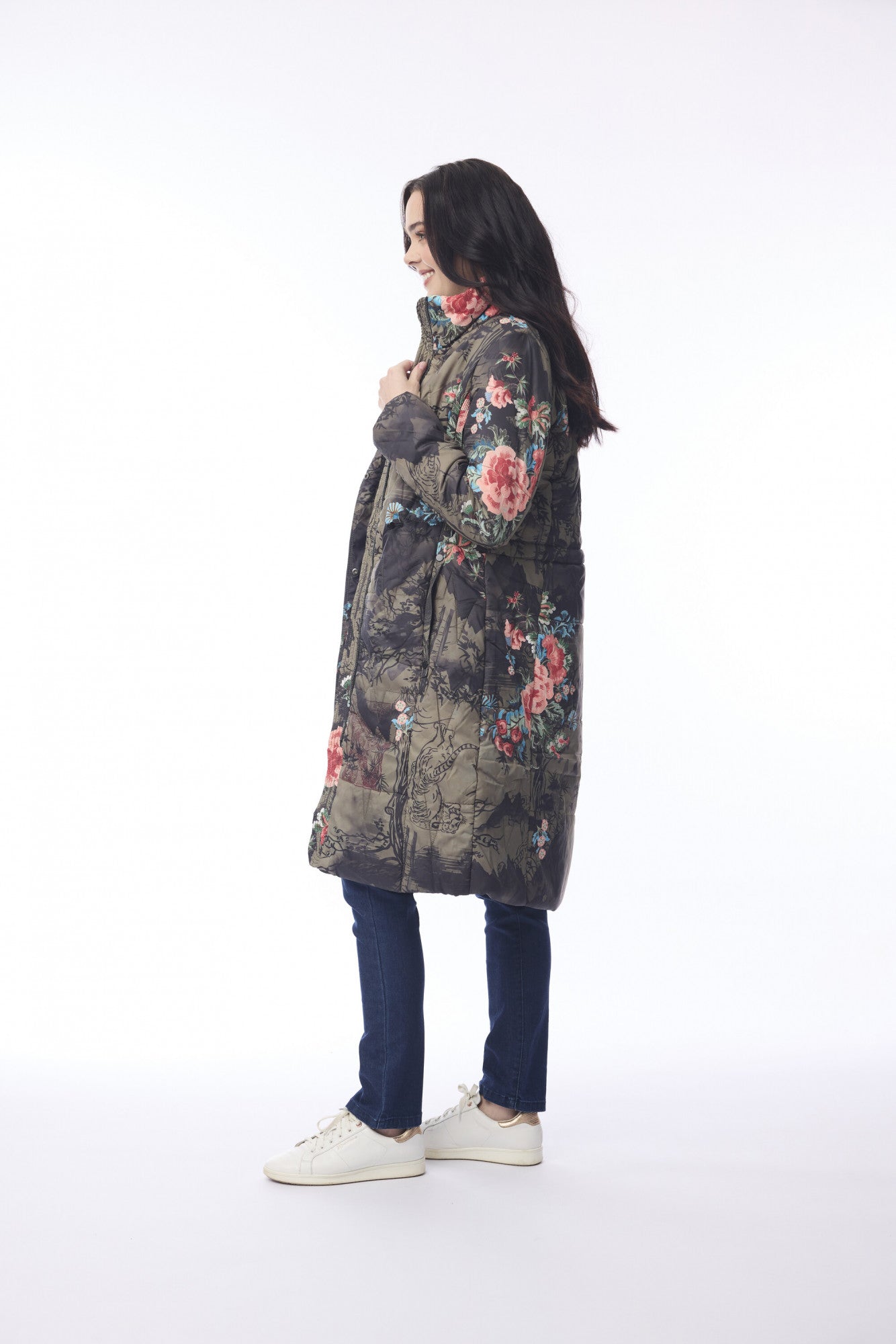 Floral Puffer Coat