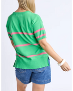 Sage Knit Spring Green Stripe