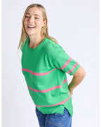 Sage Knit Spring Green Stripe