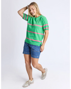 Sage Knit Spring Green Stripe