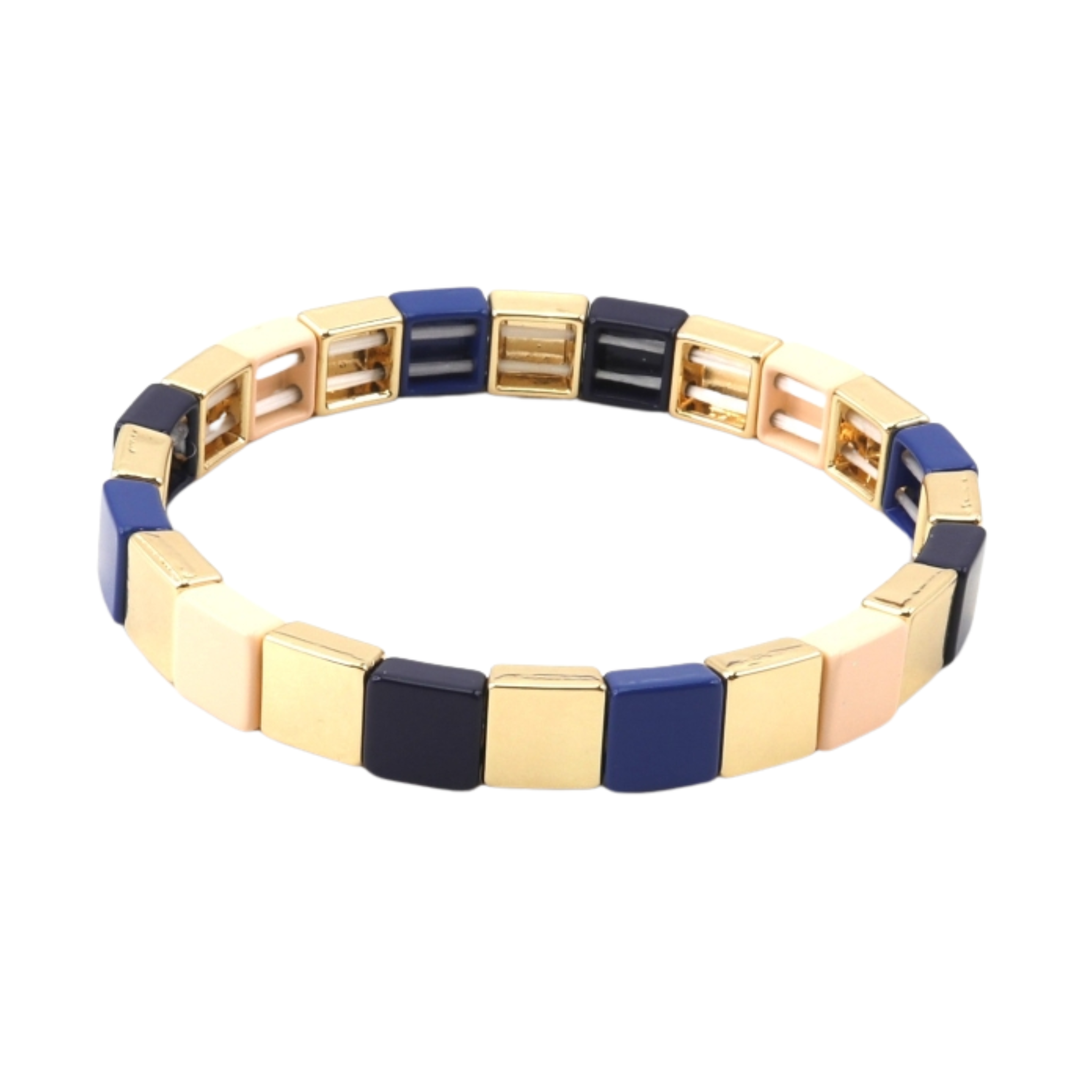 Navy Square Tile Bracelet