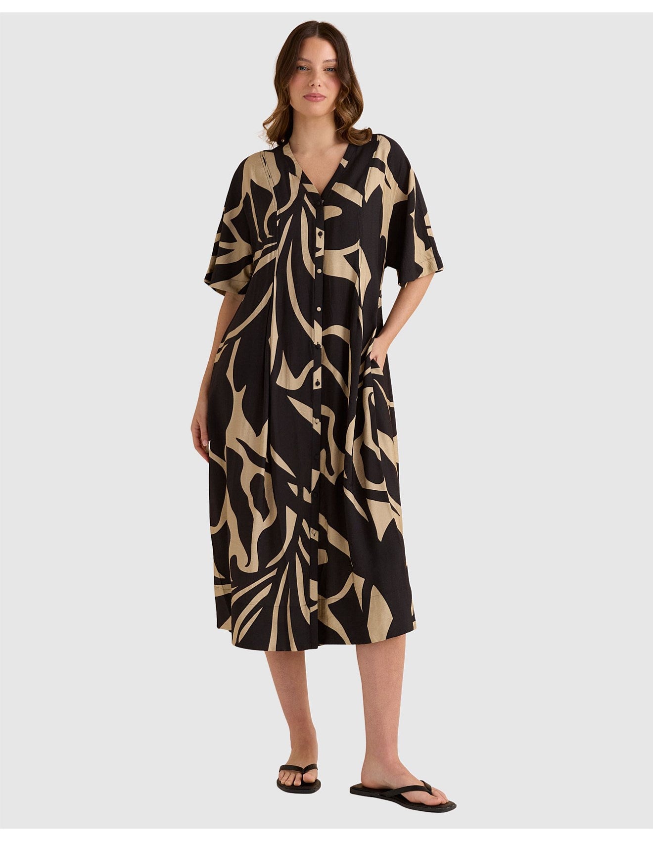 Camille Dress - Monochrome Floral