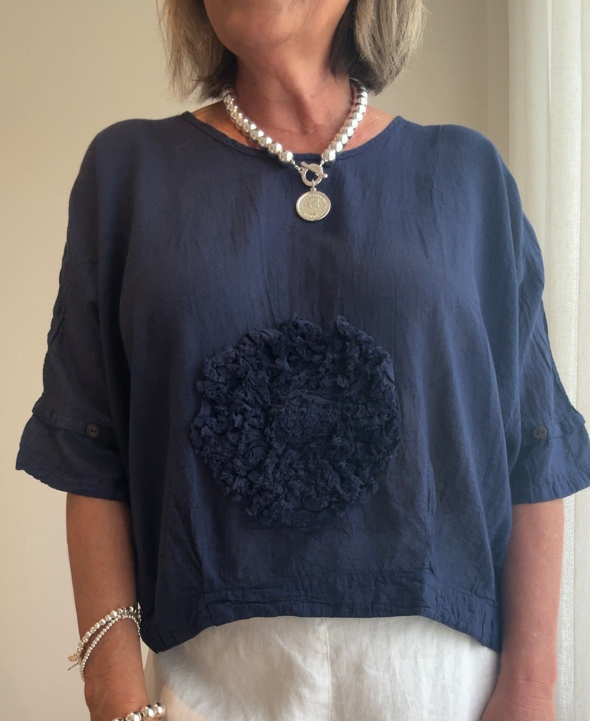 Flower Poncho Top