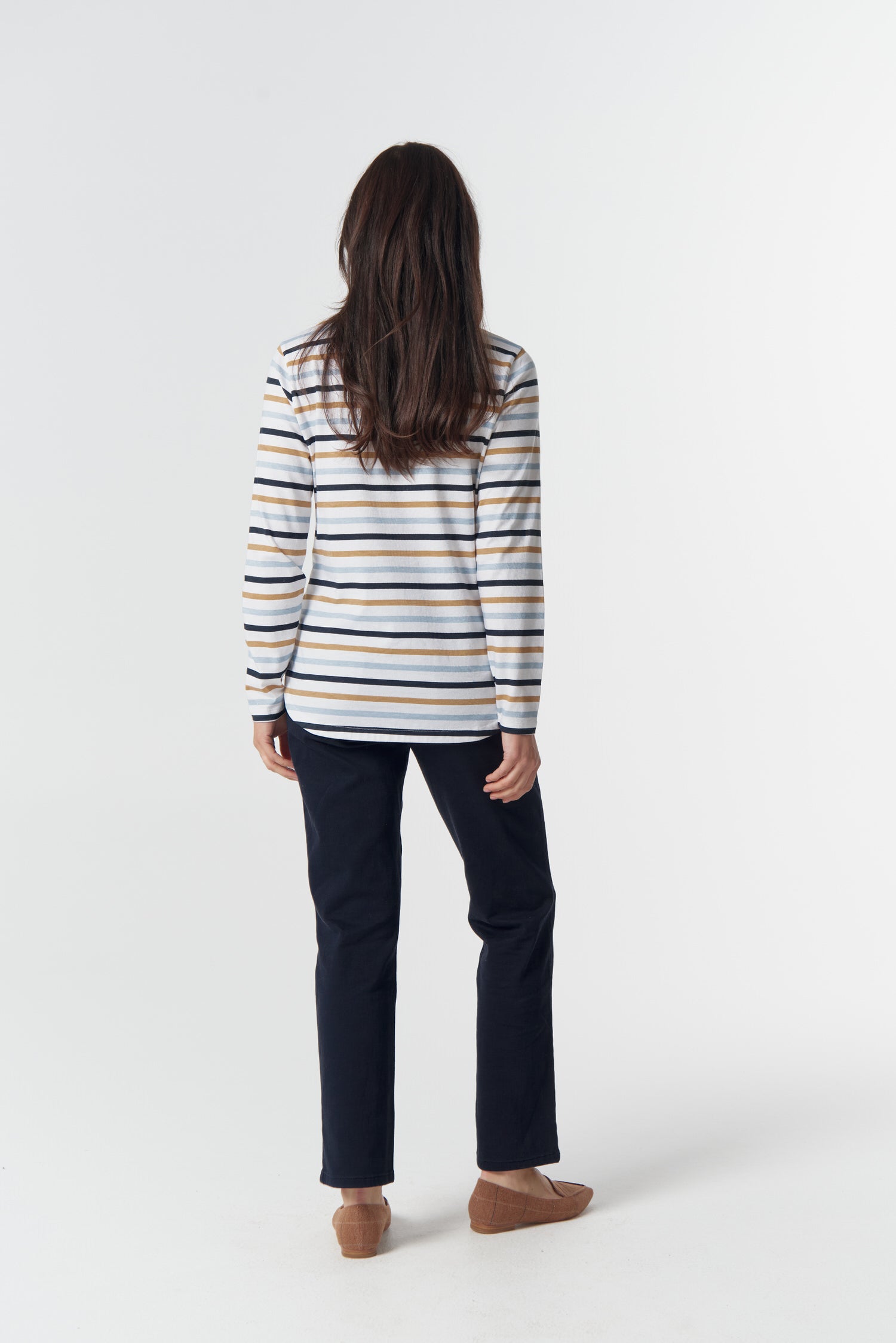 Original Multi Stripe Long Sleeve Tee - Skyride Blue
