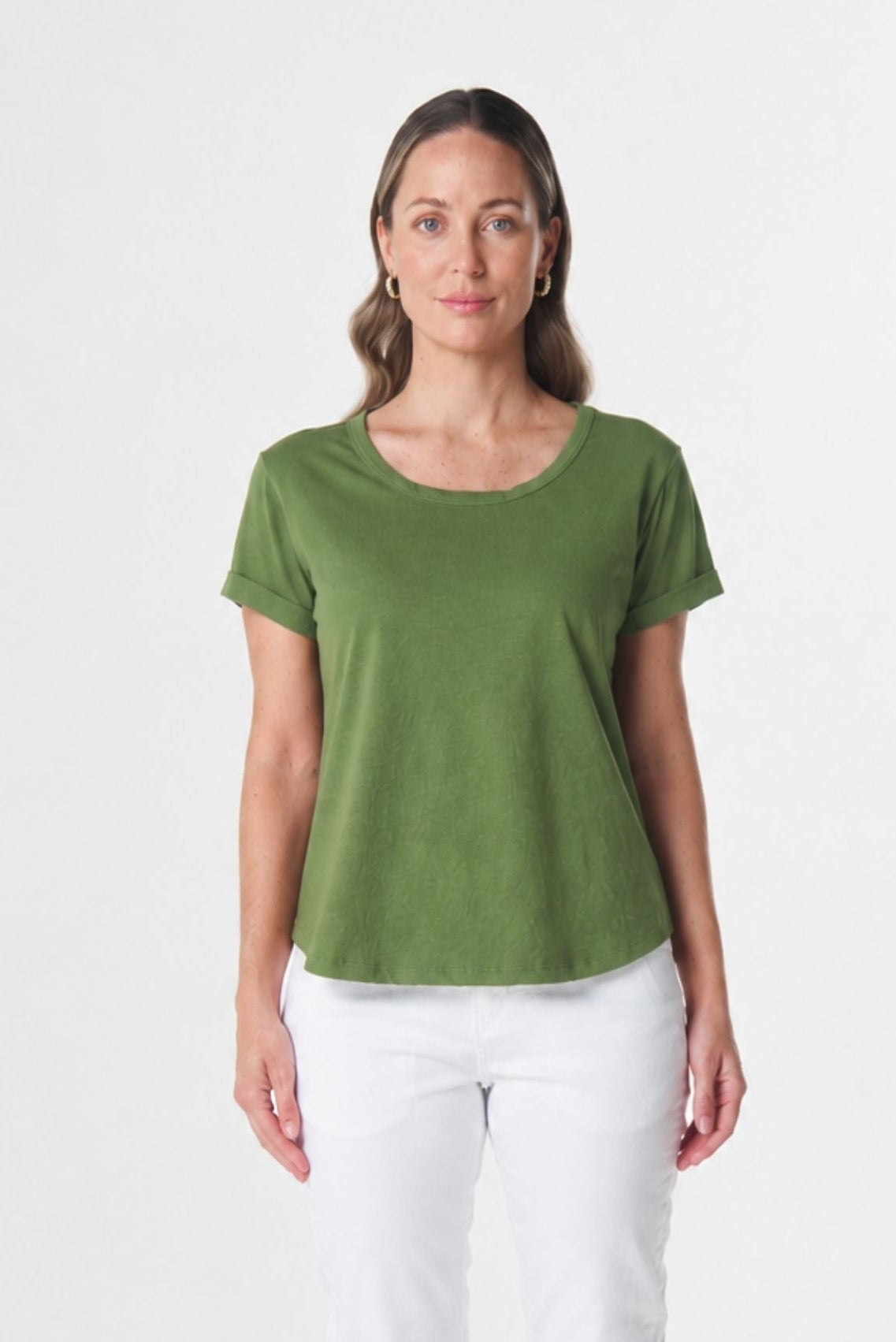 Everyday Cotton Roll Cuff Tee