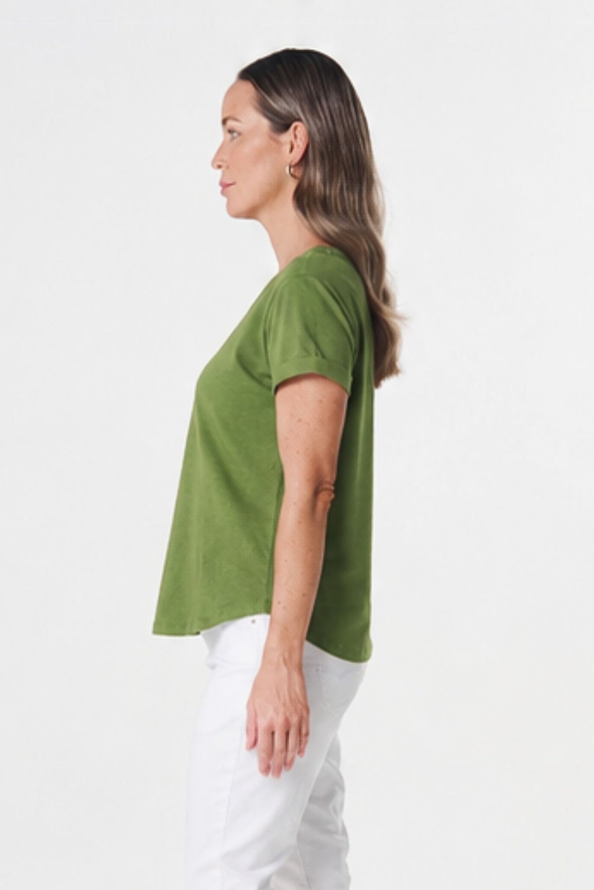 Everyday Cotton Roll Cuff Tee