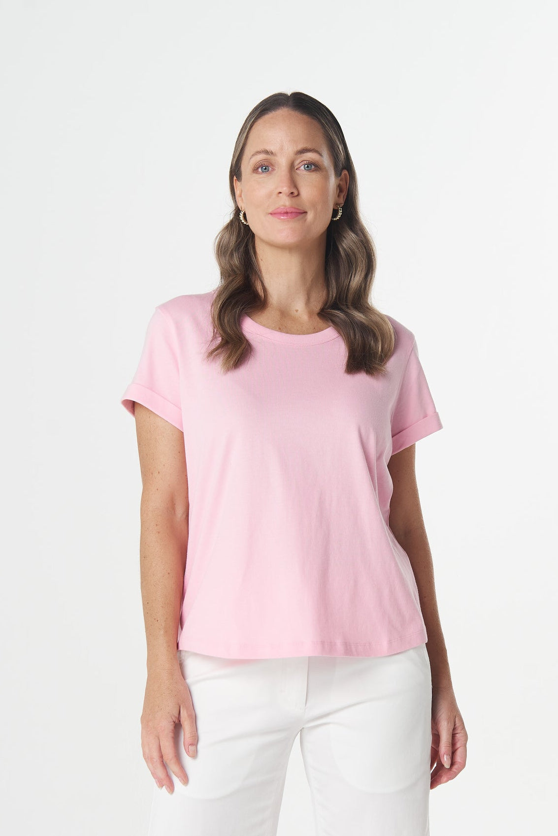 Everyday Cotton Roll Cuff Tee