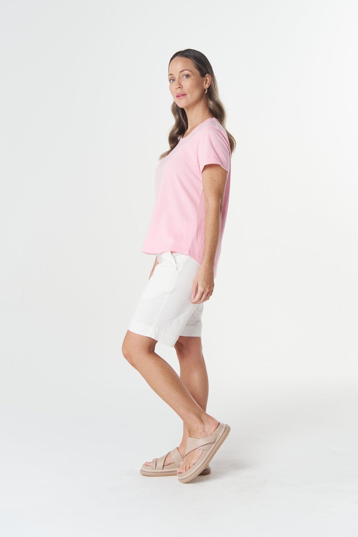 Everyday Cotton Roll Cuff Tee
