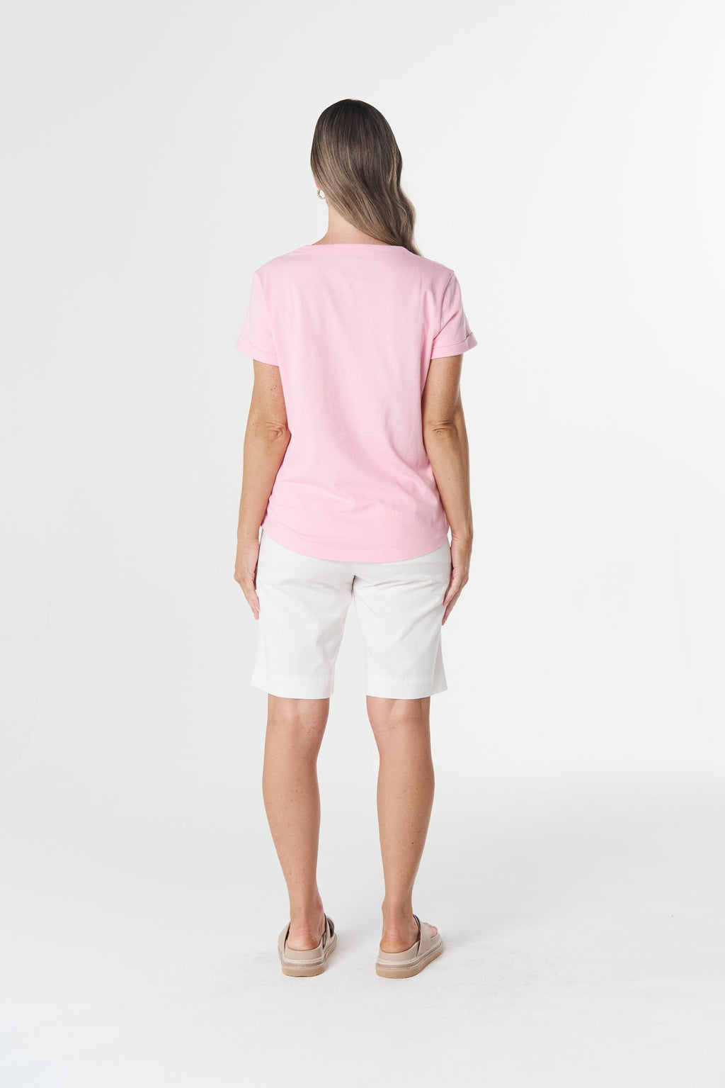 Everyday Cotton Roll Cuff Tee