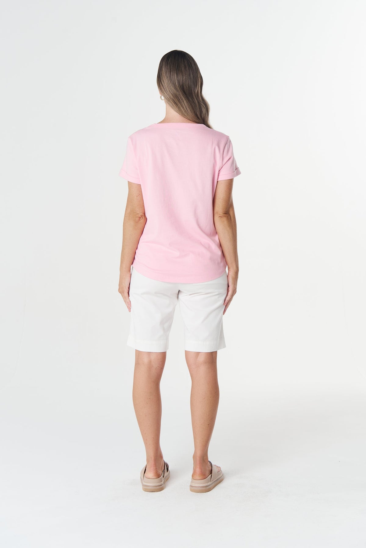 Everyday Cotton Roll Cuff Tee