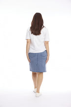 Cleo Washed Fitted Skirt