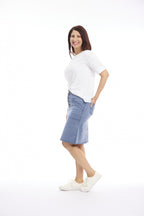 Cleo Washed Fitted Skirt