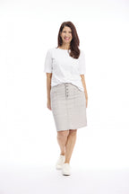 Cleo Washed Fitted Skirt