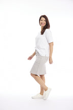 Cleo Washed Fitted Skirt