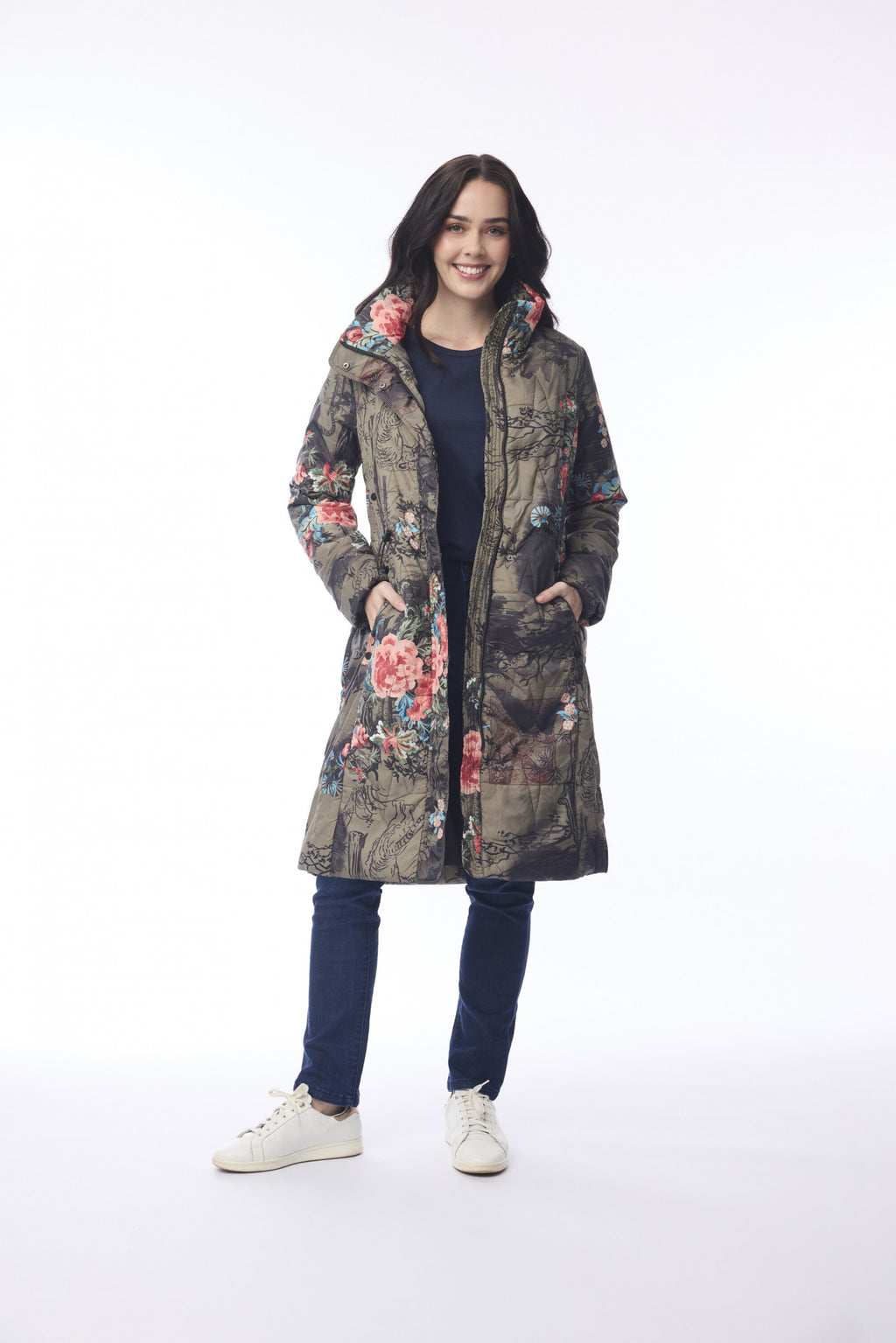 Floral Puffer Coat