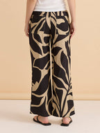 Sutton Relax Pant - Monochrome Floral Neutral