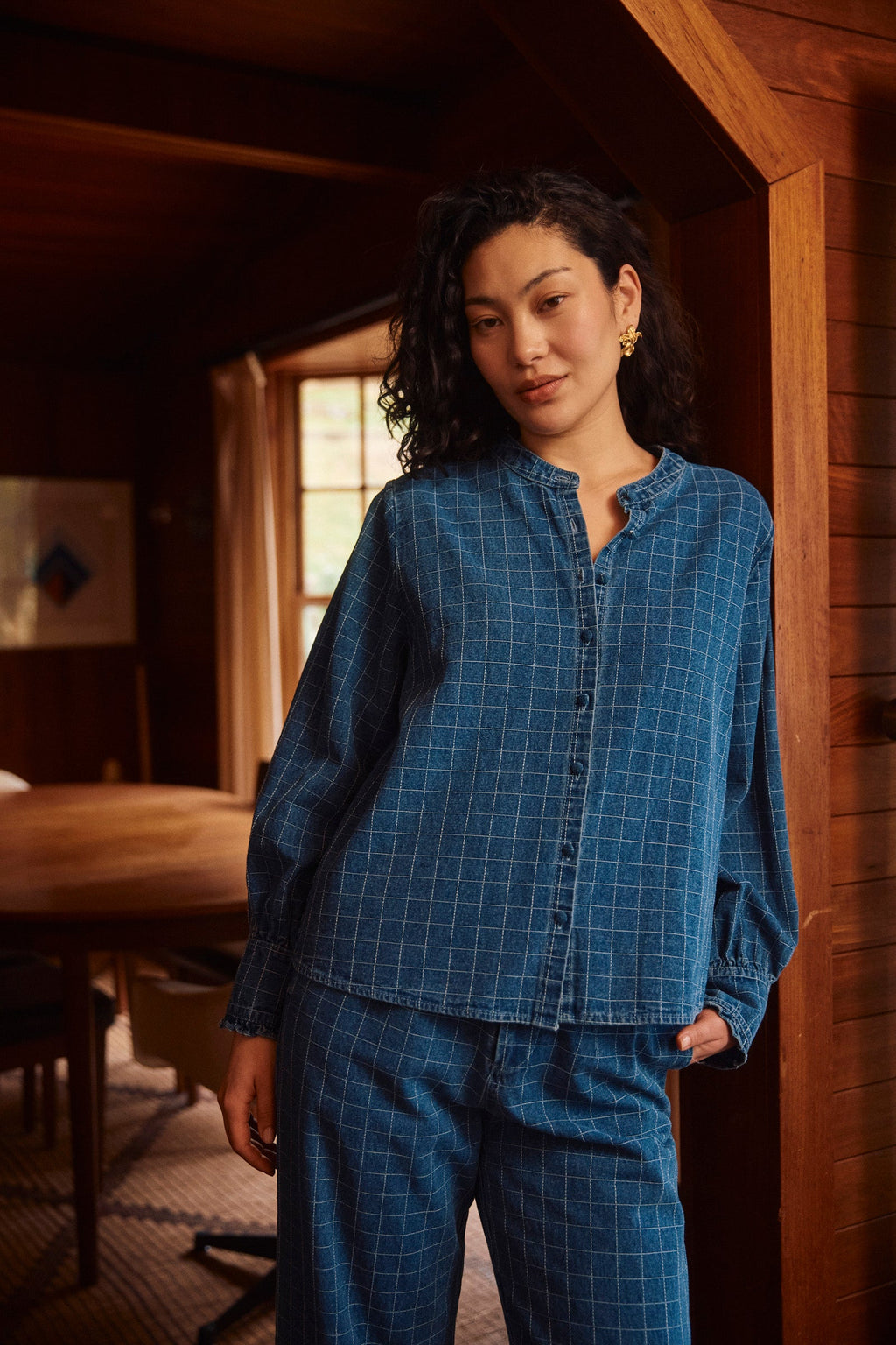 Sloane Denim Frill Shirt