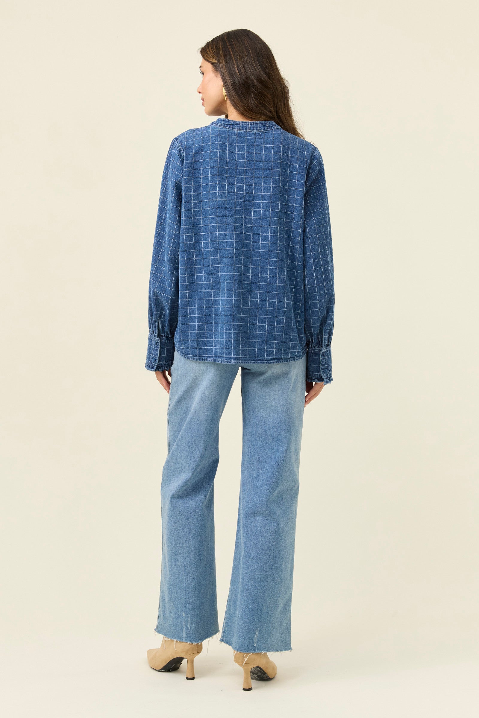 Sloane Denim Frill Shirt