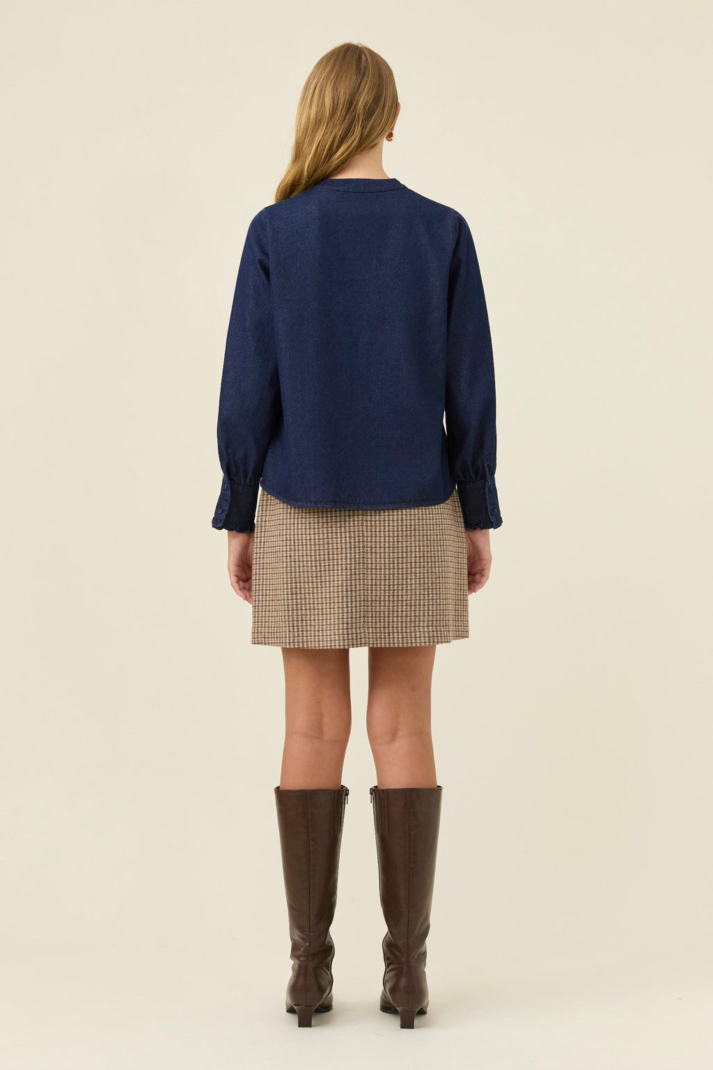 Sloane Denim Frill Shirt