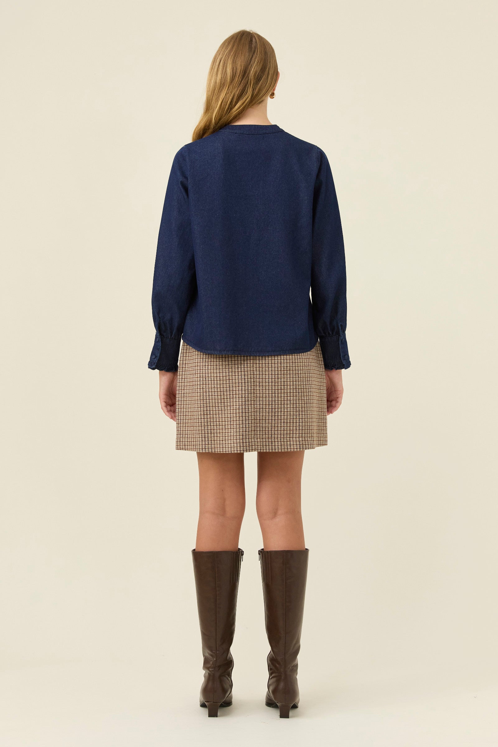 Sloane Denim Frill Shirt