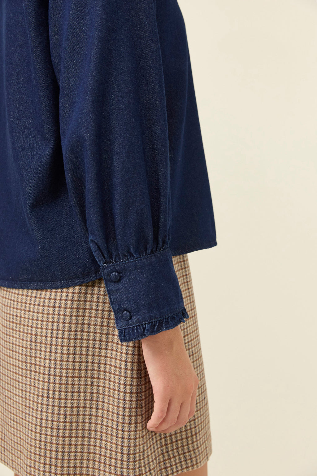 Sloane Denim Frill Shirt
