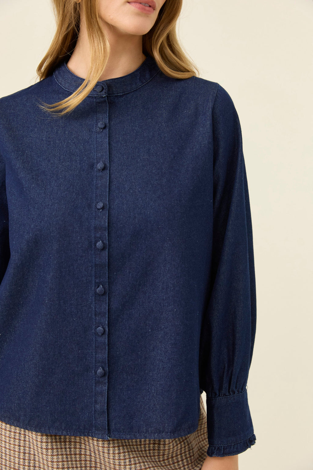 Sloane Denim Frill Shirt