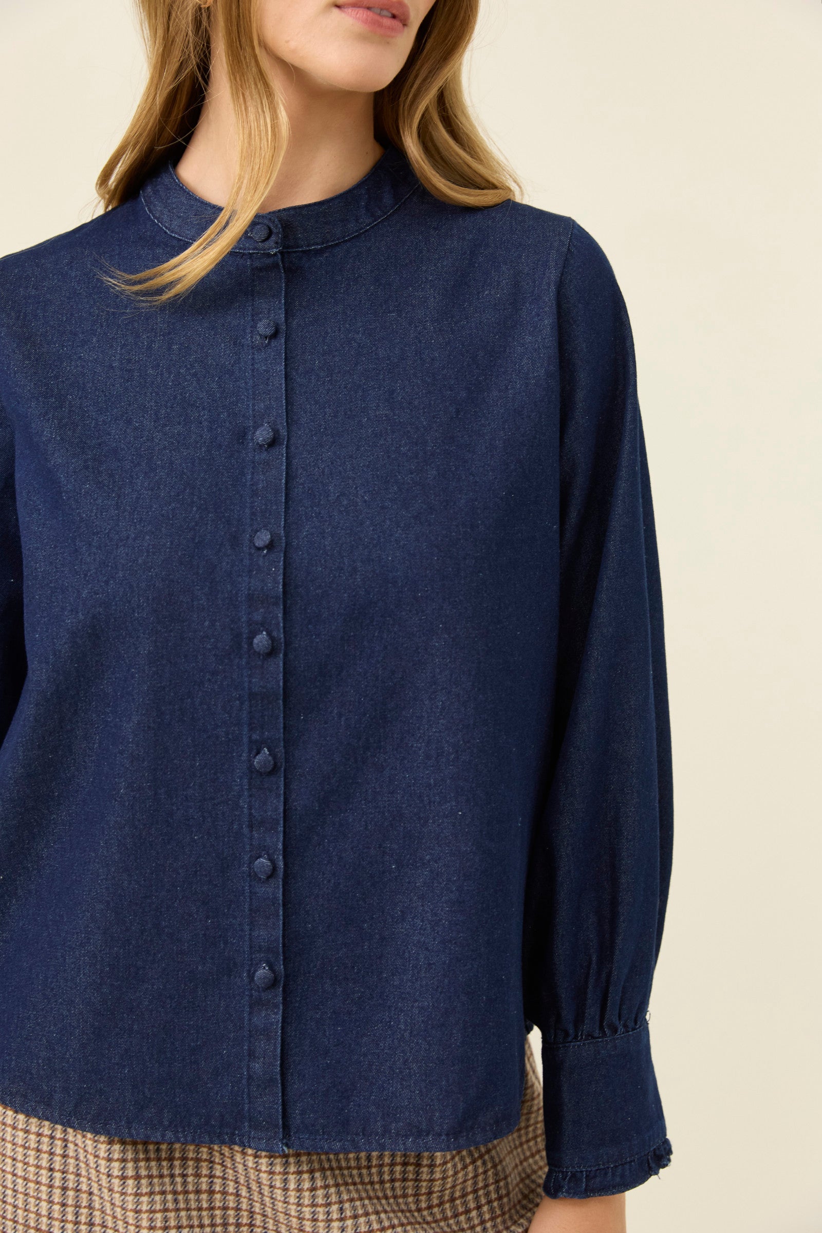 Sloane Denim Frill Shirt