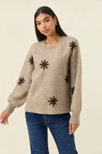 Miru Stitch Flower Jumper