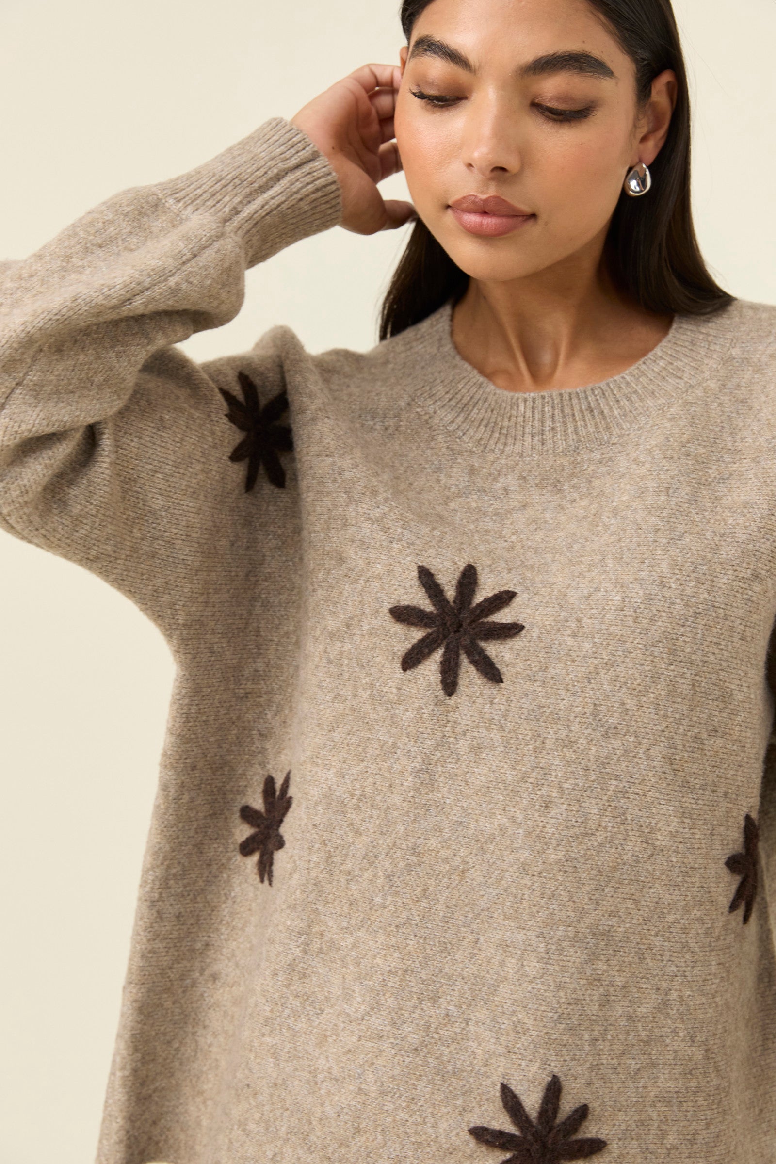 Miru Stitch Flower Jumper