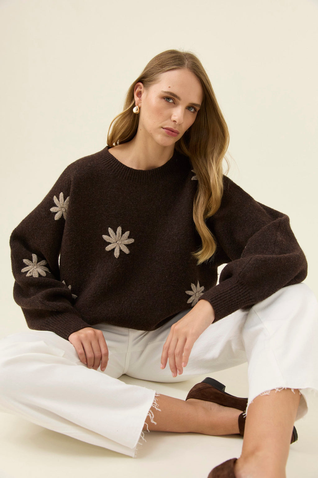 Miru Stitch Flower Jumper