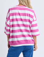 Mazie Magenta Stripe Sweat
