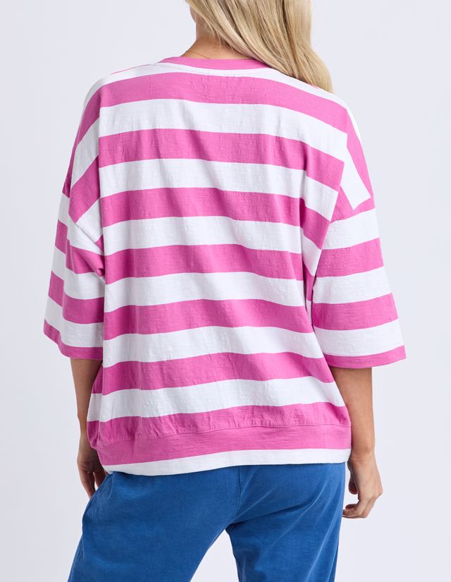 Mazie Magenta Stripe Sweat