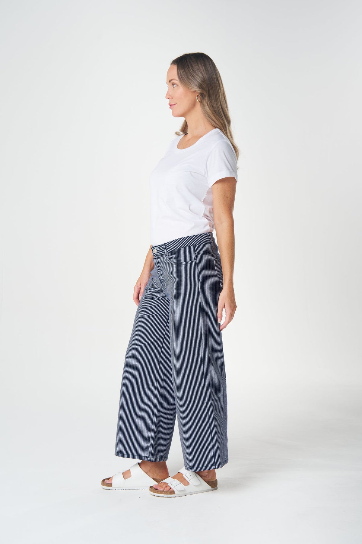 5 Pocket Crop Wide Leg Jean