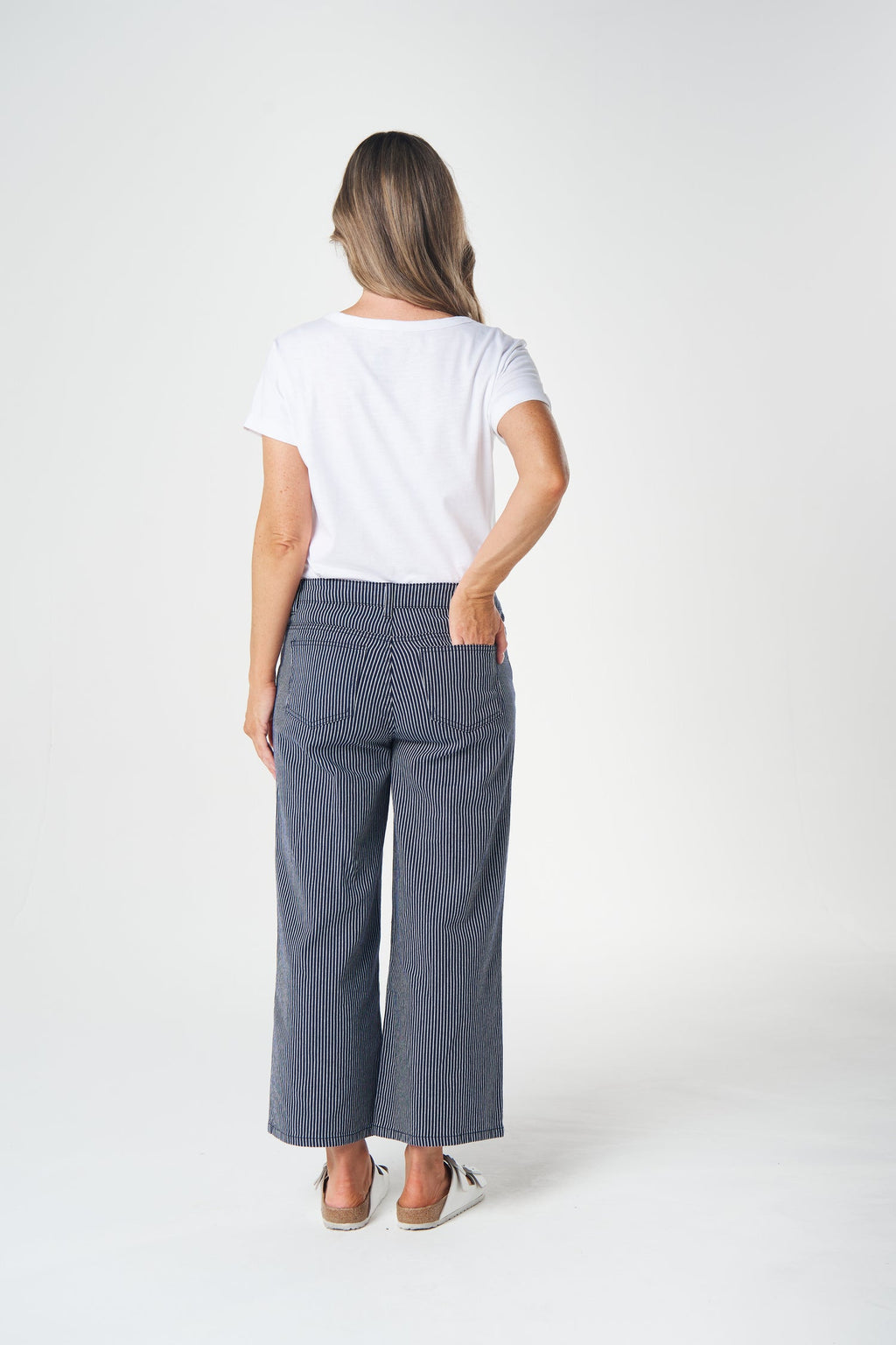 5 Pocket Crop Wide Leg Jean