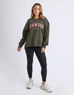 Interval Crew Khaki & Coral