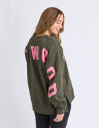 Interval Crew Khaki & Coral