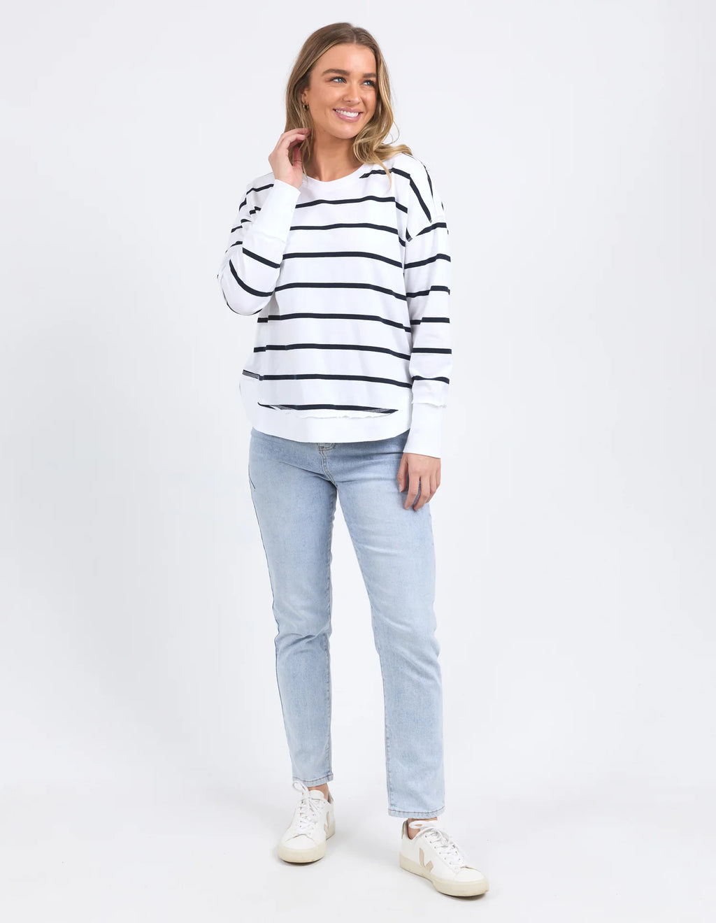 Farrah Stripe Long Sleeve Top