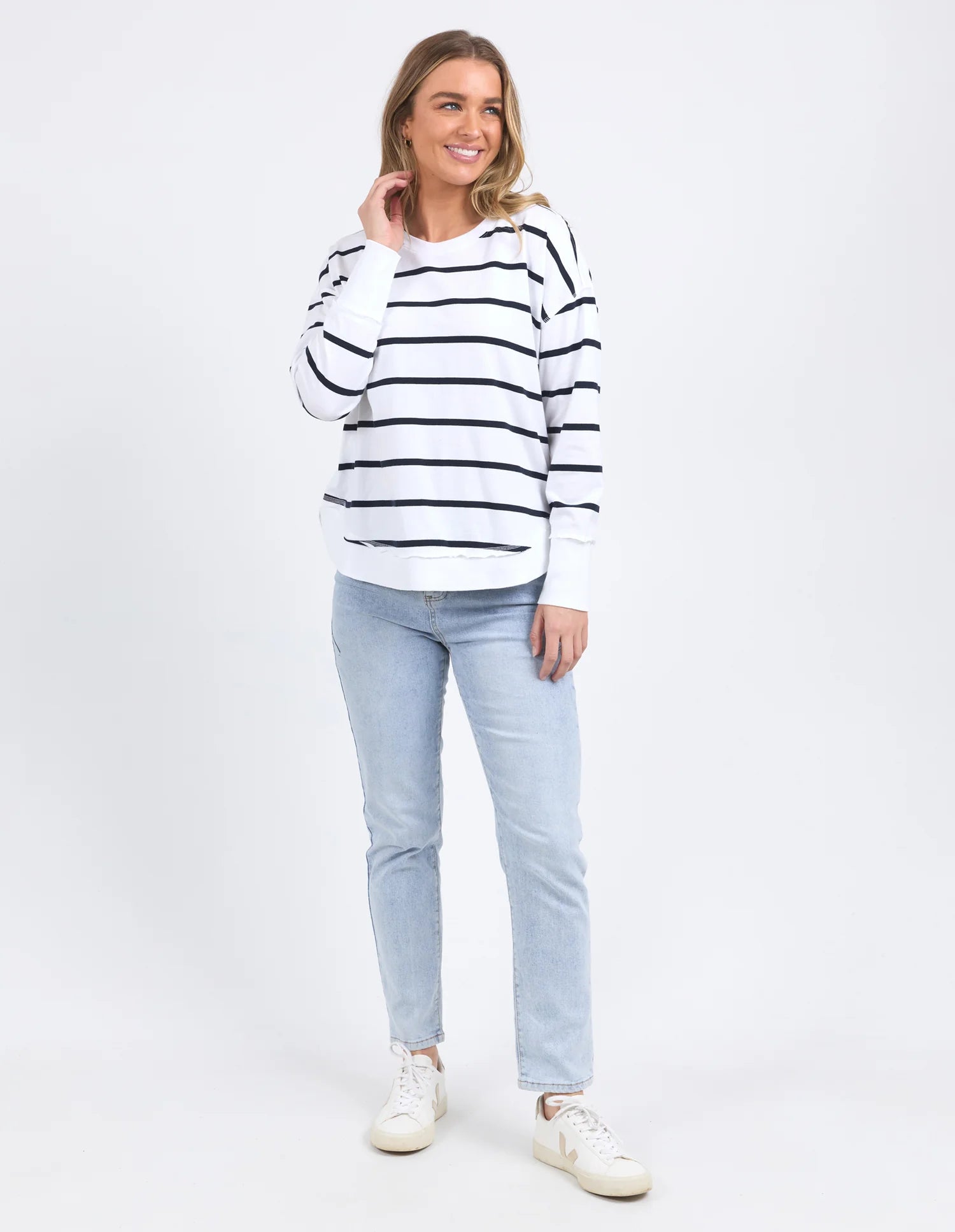 Farrah Stripe Long Sleeve Top