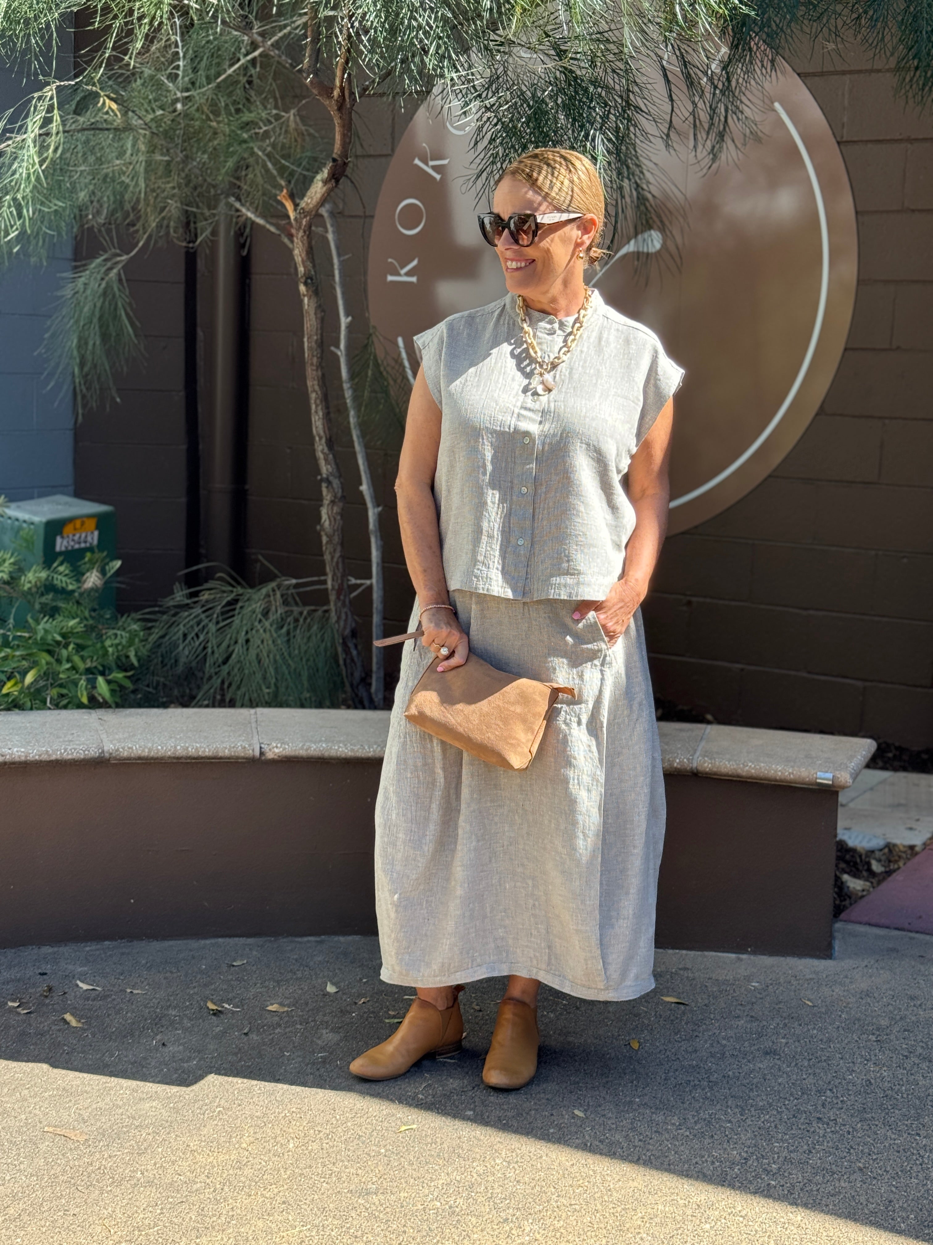 Mousse Linen Skirt