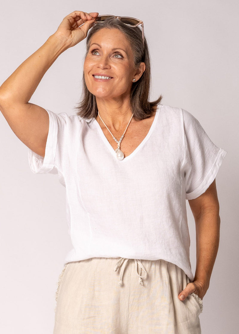 Farrin Linen Top