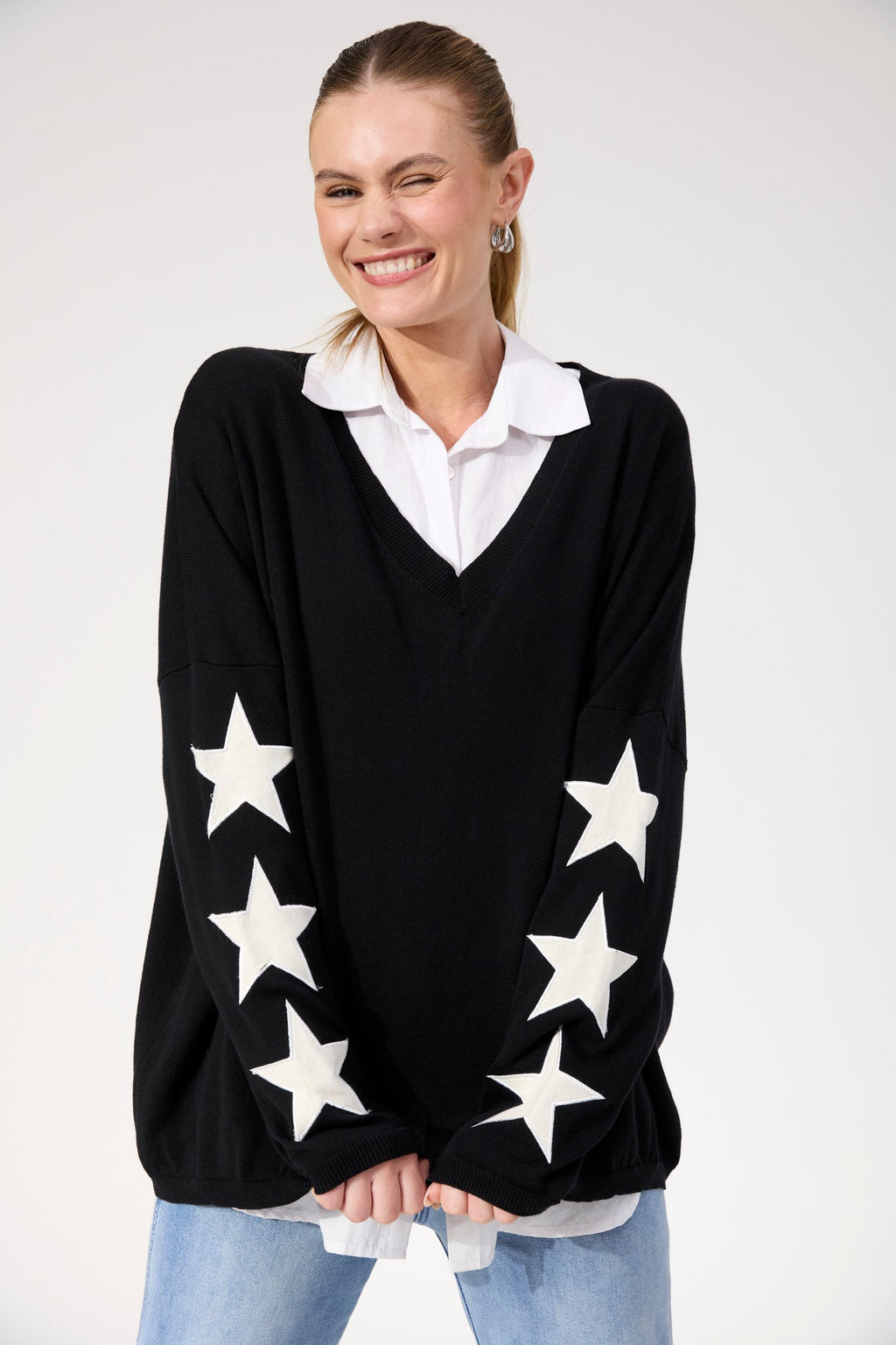 Vermont Star V Neck Jumper