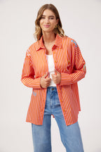Mykonos Embroidered Shirt - Pink