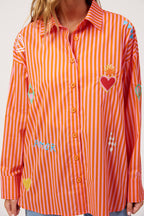 Mykonos Embroidered Shirt - Pink