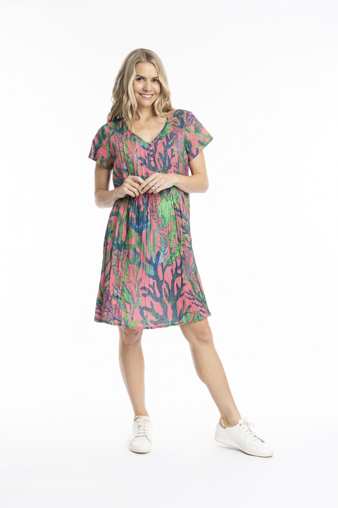 Nicola Dress - Downunder Coral