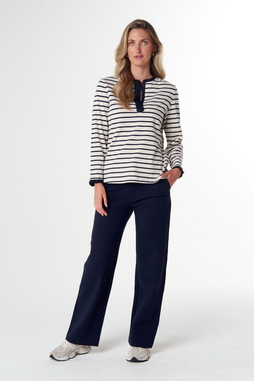 Cradle Cotton Stripe Henley Tee