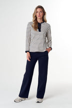 Cradle Cotton Stripe Henley Tee