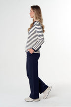 Cradle Cotton Stripe Henley Tee